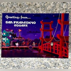 San Fransokyo Square Postcard Greeting From Big Hero 6 Disneyland Cast Exclusive
